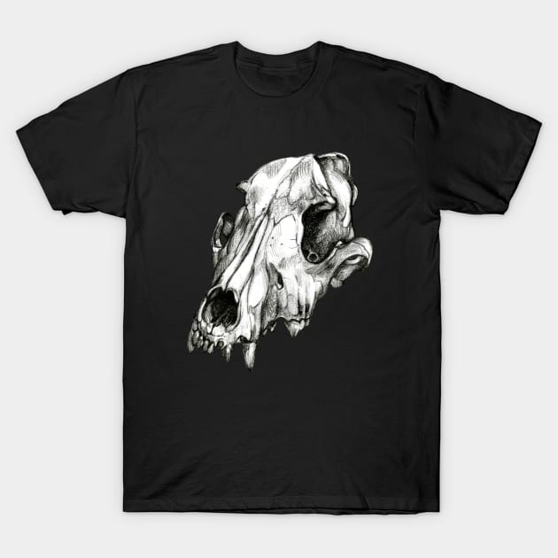 Canine Skull T-Shirt by Pip Tacla